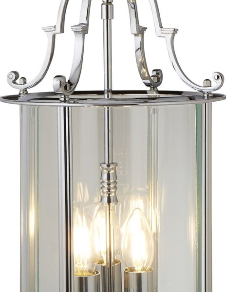 Lampadario Industrial-Nordico Balls Adjustable Cromo Vetro 3 Luci E14