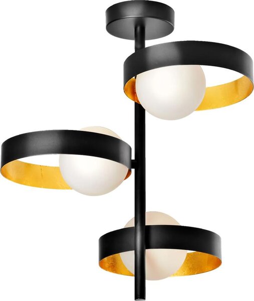 LEDVANCE DECOR Memphis plafoniera, nero/oro, con base G9 per una facile sostituzione della sorgente luminosa, può essere dotata di una lampada singola o intelligente, classe di protezione IP20