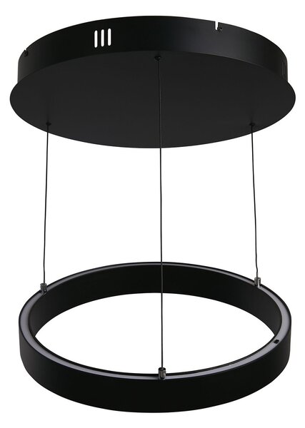 Lampadario Moderno Layla Acciaio Nero Alluminio Led 28,65W 2700-3000-4000K