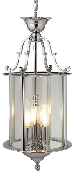 Lampadario Industrial-Nordico Balls Adjustable Cromo Vetro 3 Luci E14