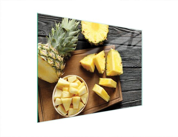 Tagliere in vetro 40x30 ananas