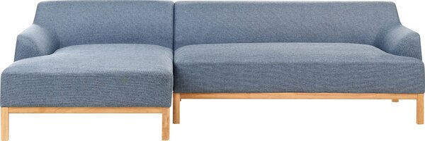 BELIANI Divano imbottito ad angolo destro blu divano elegante per il soggiorno