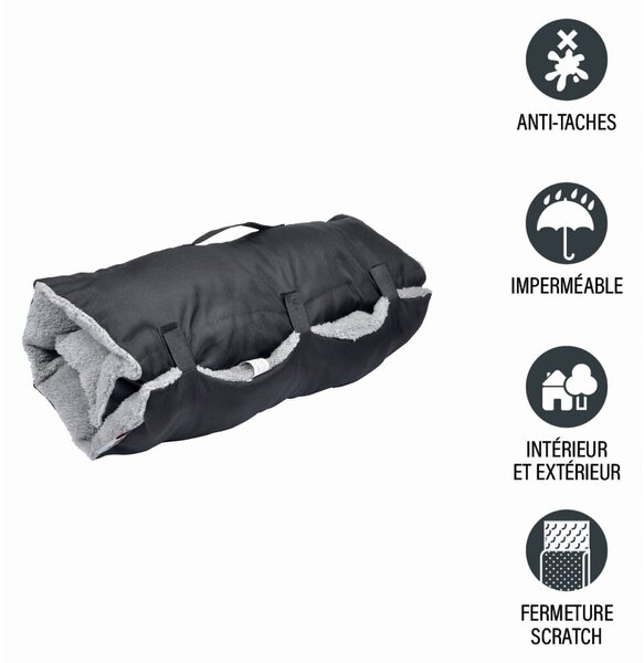 Coperta nera per cani con agnello 50x80 cm - Love Story