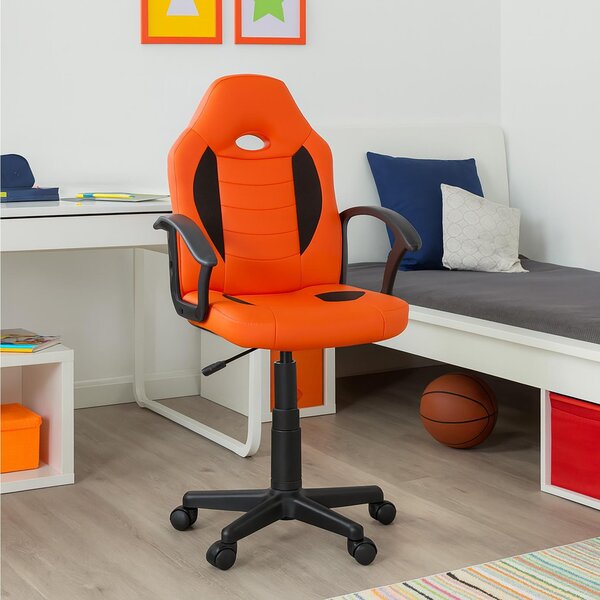Sedia da scrivania regolabile in altezza Daytona Junior Orange