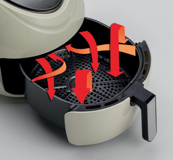 Ariete Friggitrice ad Aria Capacit 7 Litri Potenza 1800 Watt con Timer e Termostato Regolabile colore Beige - 00C461802AR0 Airy Fryer XXL