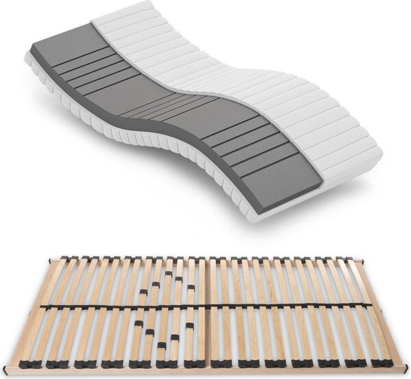 Set di materassi Betten-ABC KSP-500, 140 x 200 cm, H3 + rete a doghe Max 1 NV MZV