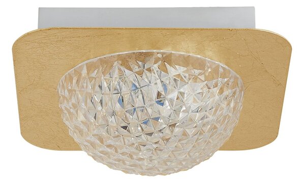 Plafoniera Contemporanea Celestia Acciaio Oro Policarbonato Bianco Led 6,5 3000K