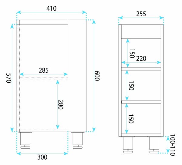 Mobile da bagno con lavabo REA Astra 43cm