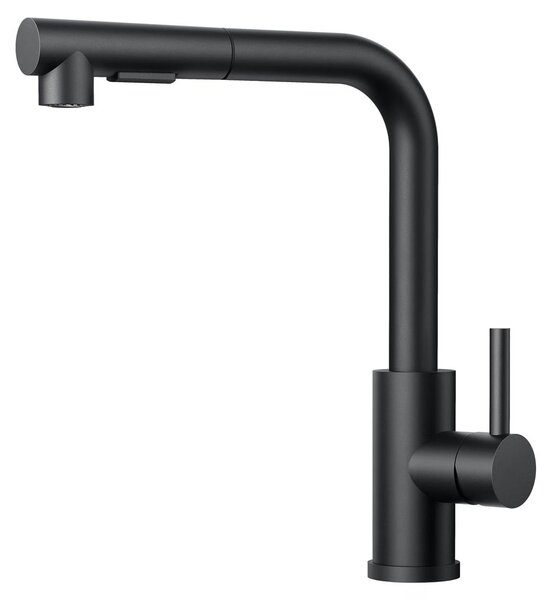 Rubinetto da cucina miscelatore - Estraibile - Girevole a 360° - Nero - Monocomando