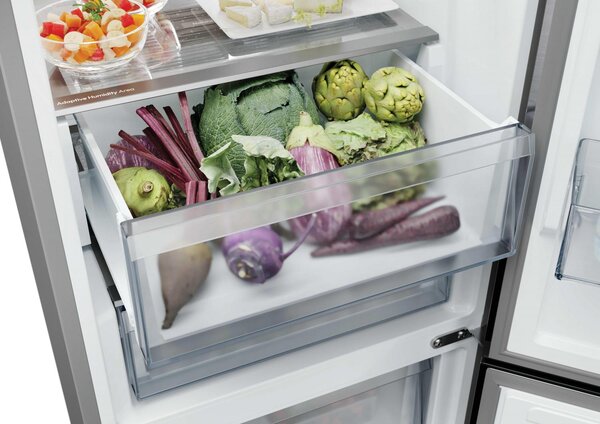 Hoover Frigorifero Combinato Capacit 409 Litri Classe energetica D Raffreddamento No Frost colore Acciaio Inox - HONCQ4T620DX