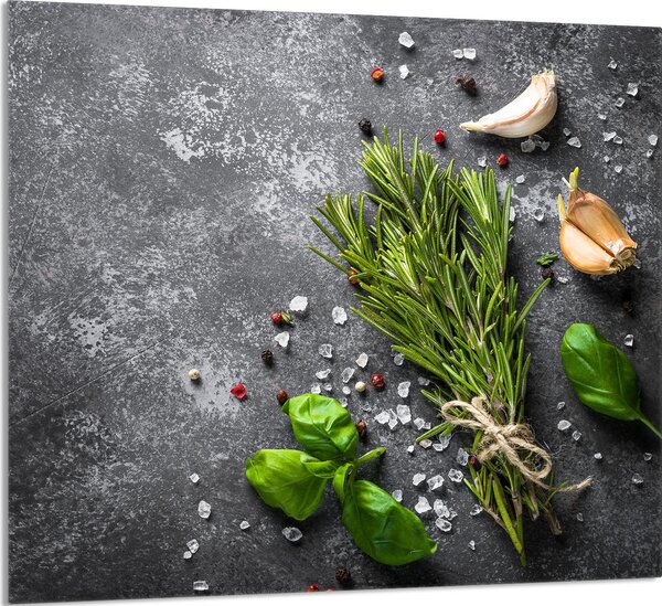 PIATTO IN VETRO PER CUCINA 65x60 Spezie