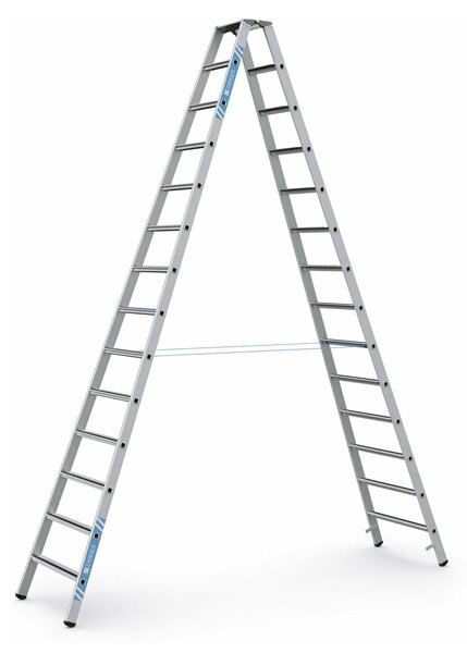 Scala a pioli con bordi ribattuti Zarges, anodizzata Saferstep B, 2x14 pioli