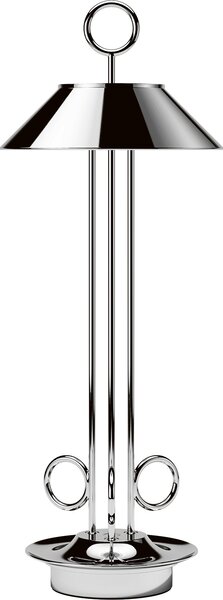 SIGOR lampada da tavolo ricaricabile "Nudiderot" 2,2W 820 (bianco caldo) + 827 (tono caldo-extra) cromo dimmerabile