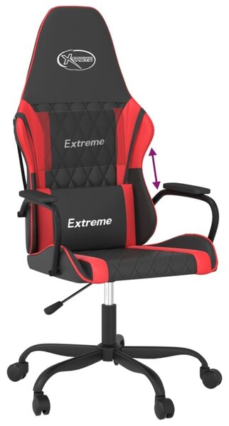 VidaXL Sedia da gioco in ecopelle nera e rossa