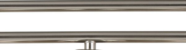 Lampadario Rustico Bistrot Ii Acciaio Argento Vetro Trasparente 3 Luci E27