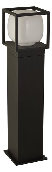 Paletto Esterno Moderno Atene Alluminio Bianco Policarbonato Nero Led 9W 3000K