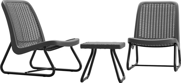 Tectake® Modica gruppo di seduta per 2 persone in look rattan