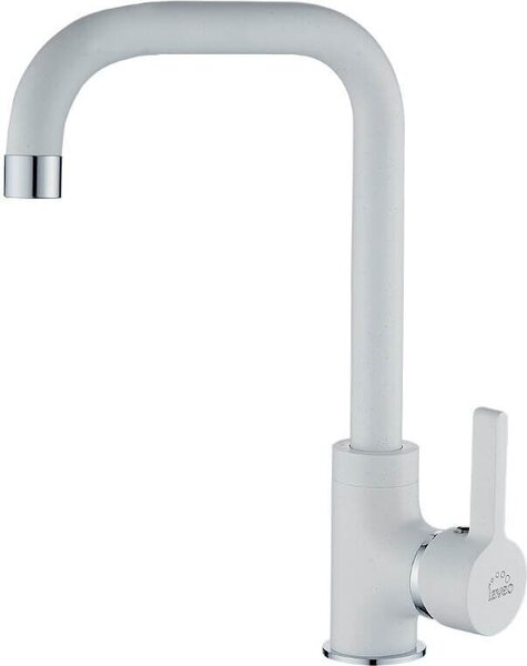 LAVEO LENA BKU_665D Miscelatore per lavello, Granito bianco, monocomando, bocca girevole, testa in Vetroceramica, altezza 302 mm