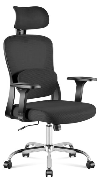 MARK ADLER Manager 3.2 | Sedia da ufficio ergonomica con supporto lombare e poggiatesta regolabile | Nero