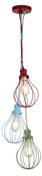 Lampadario Contemporaneo Novità Acciaio Multicolor 3 Luci E27