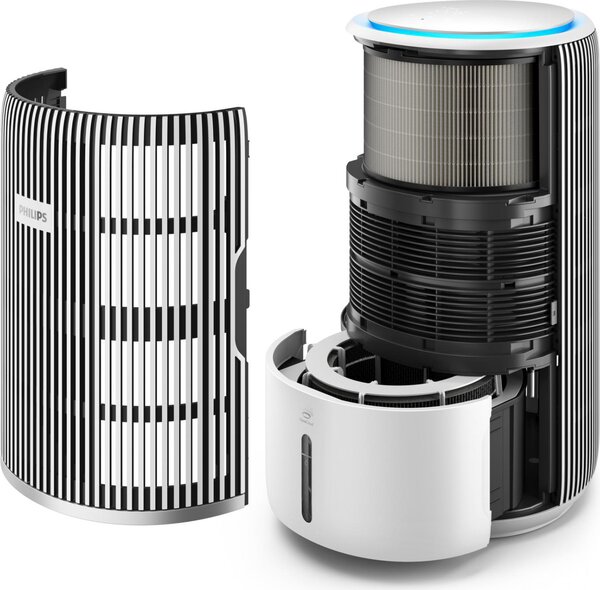 Philips Purificatore d'Aria Umidificatore Filtro HEPA Adatto per Stanze fino a 78 m2 colore Bianco - AC3420/10 PureProtect Water serie 3400