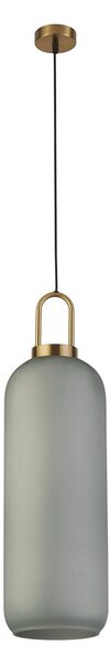 Sospensione Contemporanea Pipetta Acciaio Ottone Vetro 1 Luce E27