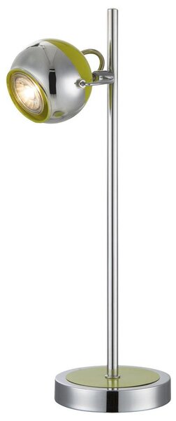 Lampada da tavolo a LED, cromo, faretto mobile, verde, GU10, H 43 cm