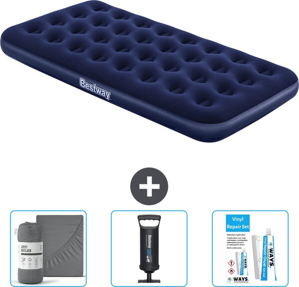 Materasso gonfiabile Bestway - 1 persona - 99 x 188 x 22 cm - Blu - Accessori inclusi