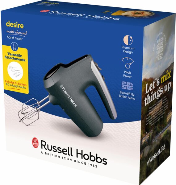 Russell Hobbs Sbattitore Elettrico Mixer Potenza 350 Watt 5 Velocit + Turbo colore Antracite - 27151-56