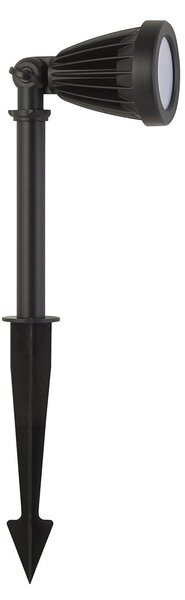 Faretto Picchetto Moderno Spikey Alluminio Nero Policarbonato Trasp Led 12 3000K
