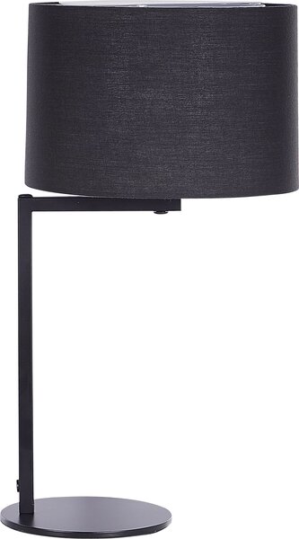 BELIANI Lampada da tavolo in ferro nero poliestere 49 cm paralume lampada da notte lampada da tavolo stile moderno camera da letto soggiorno