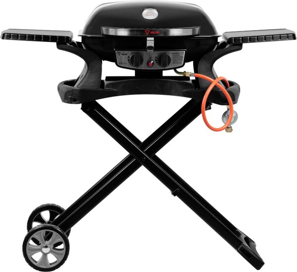 BBQ-Toro: barbecue a gas portatile con tavolo da barbecue, ideale per balconi e campeggio