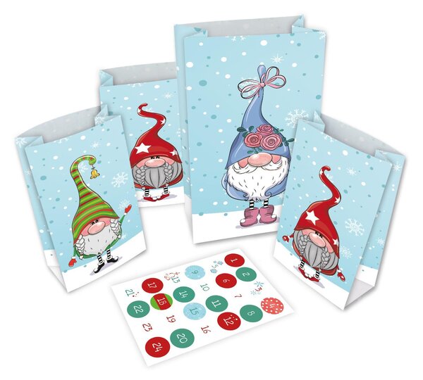 ROTH 80332 ROTH Calendario dell'Avvento 24 sacchetti dell'Avvento "Babbo Natale Segreto