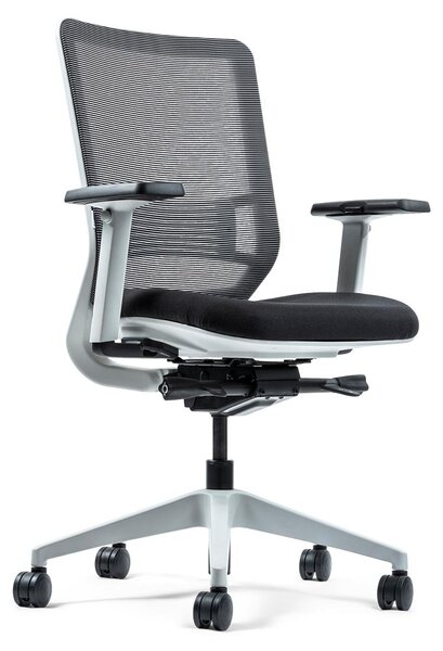 Yaasa Chair Classic Sedia da ufficio ergonomica, bianco - Portata 130 kg - Supporto lombare regolabile - Braccioli 3D - Schienale regolabile