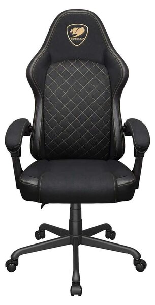 COUGAR CGR-FXF-GLB, Sedia da gaming universale, 120 kg, Seduta imbottita, Schienale imbottito, Nero, Nero