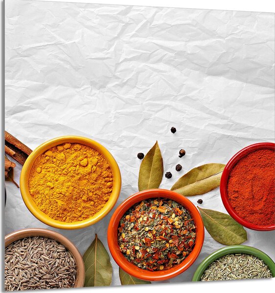PIATTO IN VETRO PER CUCINA 60x65 Spezie
