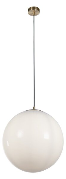 Sospensione Contemporanea Atomo 2 Acciaio Ottone Vetro 1 Luce E27