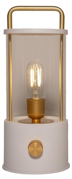 Coen Bakker lampada da tavolo per esterni bianco usb dimmerabile filamento LED bianco caldo 11x26cm