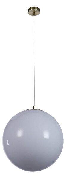 Sospensione Contemporanea Atomo 2 Acciaio Ottone Vetro 1 Luce E27