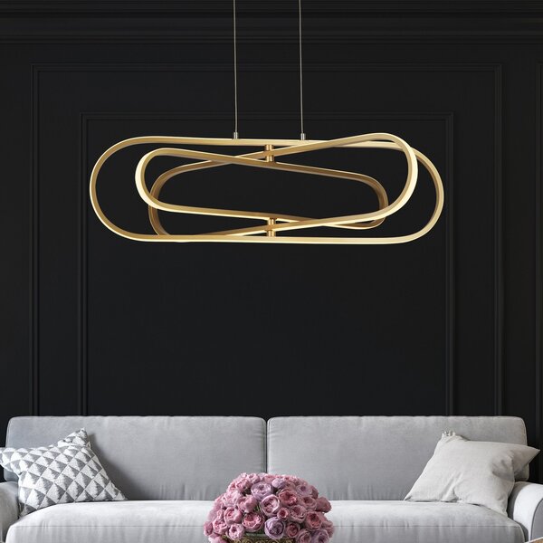 Lampadario Moderno Clip Acciaio Oro Bianco Led 52,51W 3000 - 4500 - 6500K