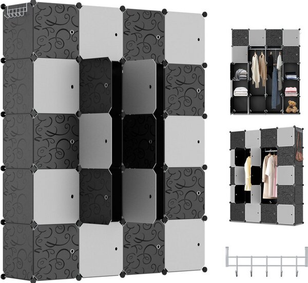 Jayseuw armadio scarpiera fai da te con mazza di gomma Scaffale multifunzionale 20 cubi