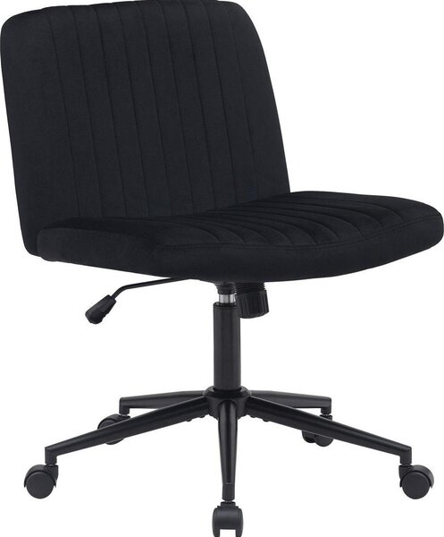 Sedia da ufficio - Sedia ergonomica girevole - Regolabile in altezza e girevole a 360 gradi | Colore: Nero | Materiale: Morbido