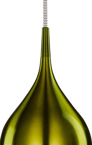 Lampadario Contemporaneo Vibrante Alluminio Verde 1 Luce E14