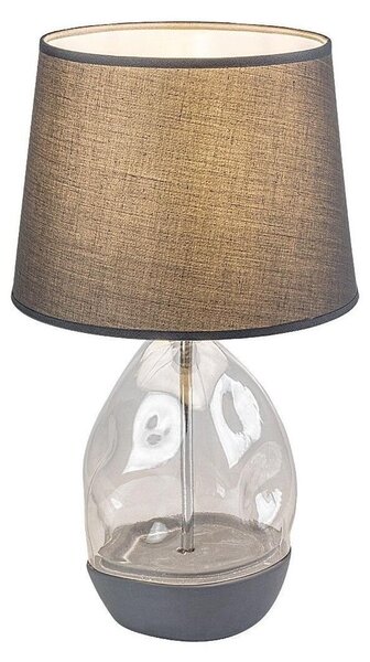 Rabalux 74228 Lampada da tavolo Apolonia E27 1x MAX 40 vetro tessile grigio
