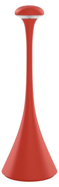 SIGOR Lampada da tavolo ricaricabile a LED "Nudrop" 2,2W 820 (bianco caldo) + 827 (tono caldo-extra) rosso fuoco opaco dimmerabile