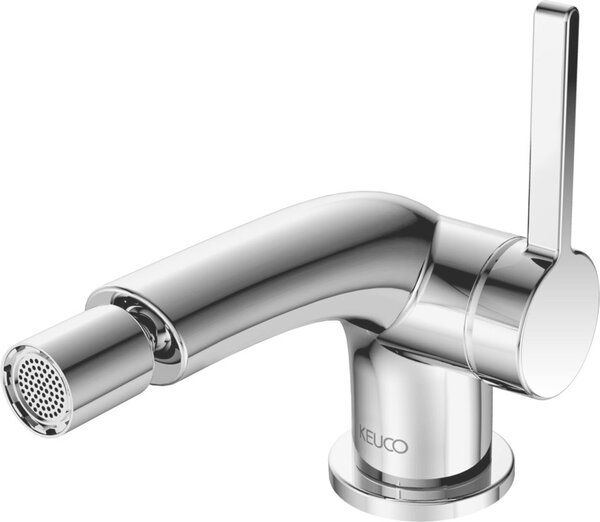 Keuco EDITION 400 miscelatore monocomando per bidet con scarico da 1 1/4" cromo nero spazzolato 51509130000