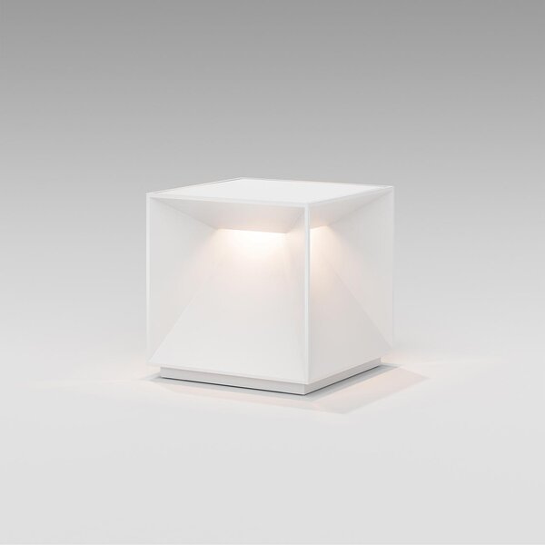 Sigor LED lampada da tavolo ricaricabile Nutalis IP54 a forma di cubo Flex Mood 2700/2200K bianco neve