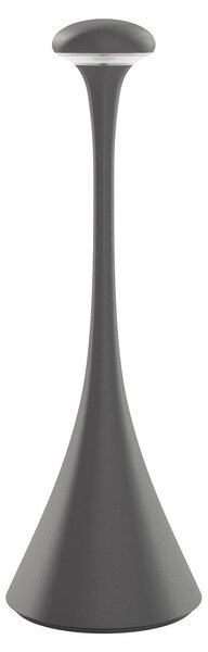 SIGOR Lampada da tavolo ricaricabile a LED "Nudrop" 2,2W 820 (bianco caldo) + 827 (tono caldo-extra) grigio grafite opaco dimmerabile