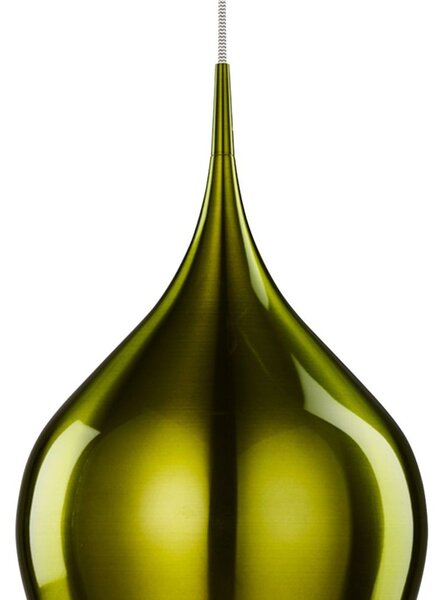 Sospensione Contemporanea Vibrante Alluminio Verde 1 Luce E27