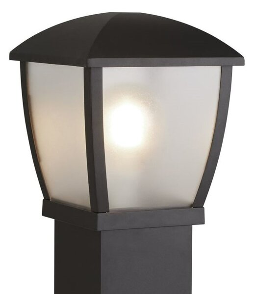 Paletto Vintage Seattle Alluminio Nero Policarbonato Trasparente E27 H73Cm